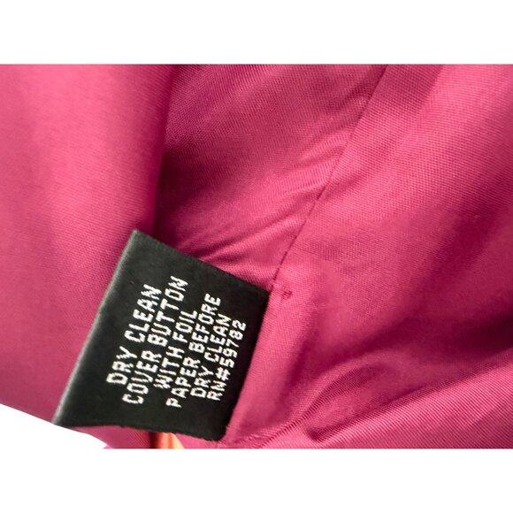 ADRIANNA PAPELL Evening Rose Pink Metallic Shimmer Blazer Jacket Size 14W - Picture 5 of 7